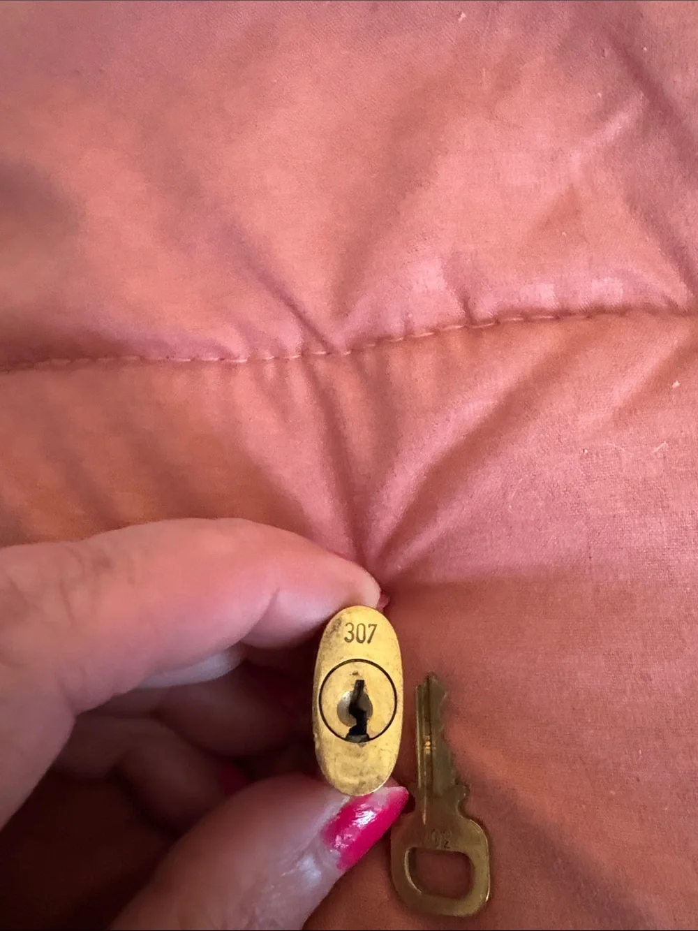Louis Vuitton Gold Brass Padlock and Key #307